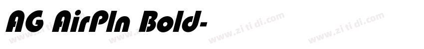 AG AirPln Bold字体转换